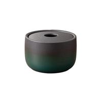 OWOHYG Desktop Smoking Ash Tray Small Lidded Household Ashtray Windproof Chinese Style Office Funnel-Shaped Ashtray Dark Green Easy To Clean.