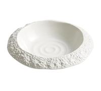 OWOHYG Dessert Plates Ceramic Plate Household Dish Creative Hotel Restaurant Tableware White Dinner Plate Snack Plate Dessert Plate,S