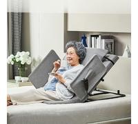 OWOHYG Electric Adjustable Power Lifting Bed Backrest with Armrests and Pump for Back Support While Gaming - Extra Wide Stand Assist