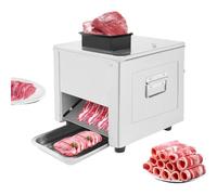 OWOHYG Electric Stainless Steel Meat Cutter And Grinder For Home And Commercial Use.Silver-7mm
