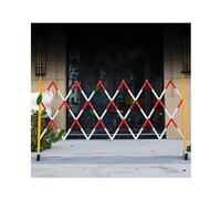 OWOHYG Expandable Safety Barrier, Foldable Traffic Control Fence, Adjustable Crowd Management Railings, for Construction Sites Parking Areas, Easy Transport,Red White,1x4.5m