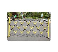 OWOHYG Expandable Safety Barrier, Foldable Traffic Control Fence, Adjustable Crowd Management Railings, for Construction Sites Parking Areas, Easy Transport,Yellow Black,1x5m