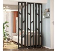 OWOHYG Floor to Ceiling Room Divider Column Floor to Ceiling Adjustable Height Column Decor Grille for Space Decoration Home Office Room Divider,Black-242cm