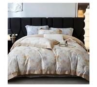 OWOHYG Flower Prints Luxury Bedding Set Cotton Queen King Duvet Cover Bed Sheet Pillowcases,Bedding,A,Queen