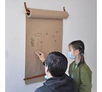 OWOHYG Kraft Paper Roll Display Kraft Paper Roll Dispenser Wall Mounted, Hanging Butcher Paper Dispenser Kraft Paper Rolls, For Grocery Lists To-Do Lists For Office Coffee Shop.45cm/17.7inch