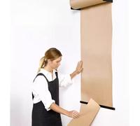 OWOHYG Kraft Paper Roll Display Wall Mounted Butcher Paper Roll Dispenser, Hanging Kraft Paper Roll Brown, Rolling Paper Dispenser For Office Coffee Shop.67cm/26.4inch wide