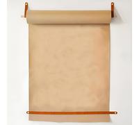 OWOHYG Kraft Paper Roll Display Wall-Mounted Kraft Paper Roll Holder, Butcher Paper Roll Dispenser-Includes 50Meter Kraft Paper Roll, For To-Do Lists For Office Coffee Shop.64cm/25.2in Wide
