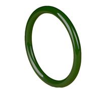 OWOHYG Ladies Bangle, Natural Xinjiang Hetian Jade Green Bracelets, Thin L Xinjiang Hetian Jade Green Bracelets, Thin Round S, Bring Good Luck, With Jewelry