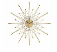 OWOHYG Large Gold Wall Clock, Battery Operated, Modern Silent Wall Clock,Large Mid Century Modern Wall Clocks, Art Deco Wall Clocks for Living Room Kitchen Office.,Diameter 60cm,Diameter70cm