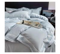 OWOHYG Long Staple Cotton Luxury Style Bedding Set Queen King Size Solid Color Duvet Cover Flat/Fitted Bed Sheet Pillowcase,Bedding, JM-021,E,King Size 4pcs