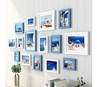 OWOHYG Multi Picture Frame Collage fits 15 Pictures, s Size 8x10”3.5x5”7x5”,Glass Front Wall Mounted Ideal for Memories and Friends,C-142 * 80CM(60IN*30IN)