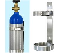 OWOHYG Oxygen Tank Cart 11.2 13.4 In Stainless Steel Cylinder Tank Rack,2/2.8/4 L Gas Cylinder Fixed Rack With Safety Buckle* One-Piece Base Oxygen Tank Bracket Holds.14.5 cm/5.7 in(4L)
