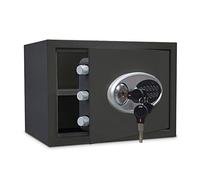 OWOHYG Safes All Steel Safes,Metal Key Insurance Cabinet,2-layer Alarm Wardrobe Anti-theft Password Lock Small Safe Deposit Box,3 Colors Safe Cabinet (Black Style 2),Black-Style 2