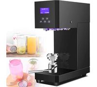 OWOHYG Semi-Automatic Electric Can Sealer Machine for and Tin Cans, Adjustable Height for Commercial and Home Use,Black