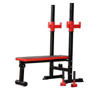 OWOHYG Squat Rack, A Portable Multifunction Weightlifting Bed Load 300kg Barbell Rack Copsible Home Fitness Kit Barbell Bench Press Rack Barbell Fitness Equipment Bed for Child Elderly M