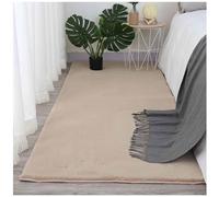 OWOHYG Tappeto da comodino in pelliccia sintetica di coniglio, morbido e spesso, non perde pelo, per soggiorno, camera da letto, piccolo arredamento per la casa,Camel,32in*63in