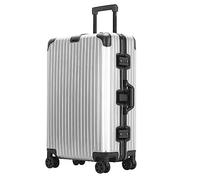 OWOHYG Travel Suitcase Set,Practical Luggage Suitcases with Wheels Carry On Luggage Suitcase Zipperless,Silver-22 Inch
