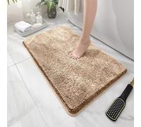 OWOHYG Ultra-Soft Non-Slip Bathroom Mat - Absorbent Ultra-Fine Fiber Floor Rug for Bathroom & Living Room - Apricot Color, 400MM x 600MM, Cozy & Stylish Home Decor,Apricot Color,500mmx800mm
