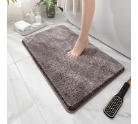 OWOHYG Ultra-Soft Non-Slip Bathroom Mat - Absorbent Ultra-Fine Fiber Floor Rug for Bathroom & Living Room - Apricot Color, 400MM x 600MM, Cozy & Stylish Home Decor,Deep Coffee,400MMx600MM