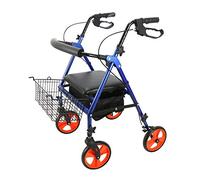OWOHYG Walker,Aluminium Rollator Walker with Seat, Folding Rolling Walker with 8-Inch Wheels and Carry Bag, Basket, Walking Mobility Aid It's