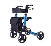 OWOHYG Walker,Folding Rollator Walker, Aluminum Alloy 4 Wheel Medical Rolling Walker with Seat and Storage Bag for Elderly It's