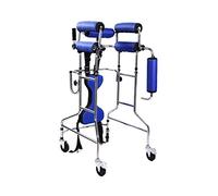 OWOHYG Walker Standing Walk Stand Stand Frame with Seat Wheel Rehabilitation Device Folding Height Adjustable Lower Limb Disabled Skid Stand,High Carbon Steel It's