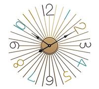 OWOHYG Wall Clock Clock Wall Art Decorative 3D Multicolour Metal Wall Clock Silent Non Ticking And Easy Read Battery Operated Wall Clock Modern,One Color,60cm