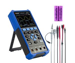 OWON HDS2102S Handheld Oscilloscope, 100MHz Bandwidth Portable 3 in 1 Digital Multimeter, 20000 Counts with 2 Channel USB Type C and 3.5 inch LCD Display