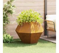 Owoxanthellate Extra Large Garden Planter 100 x 100 x 80 cm Rusty Weathering Steel Raised Bed for Patio Balcony Lawn Flower Herb & Tomato
