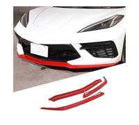 OWPBZ Front Lip Bumper Compatible for Chevrolet Corvette C8 2020 2021 2022 2023 ABS Carbon Fiber Exterior Spoiler Cover Trim (not Suitable For Z06 Version)(Red)