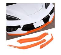 OWPBZ Front Lip Bumper Compatible for Chevrolet Corvette C8 2020 2021 2022 2023 ABS Carbon Fiber Exterior Spoiler Cover Trim (not Suitable For Z06 Version)(Orange1)