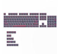 Owpkeenthy Pudding PBT Keycaps, Transparent Shine Through Keycaps with Punk Style,Characters are Opaque,120- Keys ASA Profile MX Switches Mechanical Gaming Keyboards(RED)