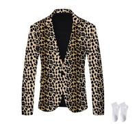 owsber 2023 Men's Black and White Striped Blazer, Casual British Slim Fit Suit Pinstripe Suits Jacket, Color 3, M