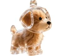OWSEN Dog Hair Collector Keychain Charm Memorial Storage Box, Pet Hair Memorial Keepsake, Transparent Cute Keychain,DIY Pet Furs Collection Kechain,Portable Pet Memory Capsule (D)