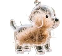 OWSEN Dog Hair Collector Keychain Charm Memorial Storage Box, Pet Hair Memorial Keepsake, Transparent Cute Keychain,DIY Pet Furs Collection Kechain,Portable Pet Memory Capsule (C)