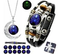 OWSEN Spiritio Zodiac Leather Bracelet,Zodiac Signs Spirit Bracelet,Multilayer Constellation Zodiac Leather Bracelet Handmade Woven Zodiac Sign Wrap Bracelet Wristband for Women Men (Virgo)