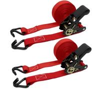 OWSYTOOL Ratchet Straps 2Pack, 800KG Tie Down Straps, 6M x 25mm Ratchet Straps with Hook Cargo straps for Motorcycles, Car, Trailer, Household