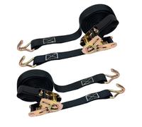 OWSYTOOL Ratchet Straps 2Pack, 800KG Tie Down Straps, 6M x 25mm Ratchet Straps with Hook Lashing Strap for Motorcycles, Car, Trailer, Cargoes, Household