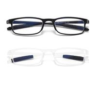 OWTXIS Ultra Thin Folding Reading Glasses | Compact TR90, Blue Light Blocking, Portable Slim Flat Case, For Men and Women