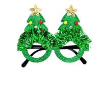 OWUANWEKS Christmas Decorative Glasses, Five Pointed Star Woolen Glasses -2pcs, One Size