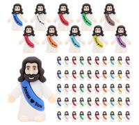 Owurha 50 Pcs Jesus Love You Mini Figures Baby Jesus Figurines in Bulk Tiny Miniature Religious Figures for Hide and Seek, Sunday School, Religious Party Favors, Baptism Gifts, Easter Egg Stuffers