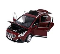 OWYALQ Diecast Model Car 1 18 For Peugeot 3008 SUV Collectible Simulation Zinc Alloy Car Model As Business Gift Miniature Vehicle(Red)