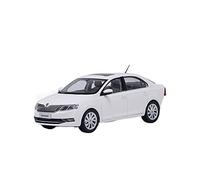 OWYALQ Diecast Model Car 1 18 For Skoda Rapid Collectible Simulation Zinc Alloy Car Model As Business Gift Miniature Vehicle(White)