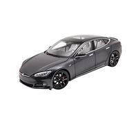 OWYALQ Diecast Model Car 1 18 For Tesla Model S Simulation Zinc Alloy Resin Diecast Car Model For Adult Business Gift Miniature Vehicle(Silver)