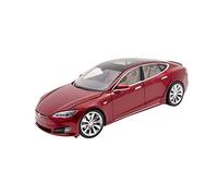 OWYALQ Diecast Model Car 1 18 For Tesla Model S Simulation Zinc Alloy Resin Diecast Car Model For Adult Business Gift Miniature Vehicle(Red)