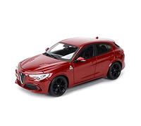 OWYALQ Diecast Model Car 1 24 For Alfa Romeo Stelvio SUV Alloy Car Model Static Die Cast Vehicles Collectible Ornaments Display Miniature Vehicle