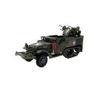 OWYALQ Diecast Model Car 1:43 For M16 MGMC Half-Track Anti-Aircraft Armored Vehicle Alloy Model Military Collection Miniature Vehicle