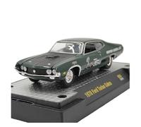 OWYALQ Diecast Model Car 1:64 For 1970 Ford Torino Cobra Alloy Car Model Collectible Toy Gift Souvenir Display Miniature Vehicle