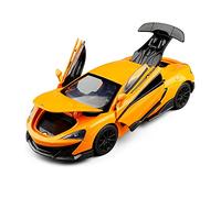 OWYALQ Diecast Model Car Brand Car Model 1 32 Scale For Mclaren 600LT Alloy Vehicle Diecast Cars Model Toy Collection Gift Miniature Vehicle(Orange)