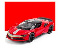 OWYALQ Diecast Model Car For Ferrari SF90 1 32 Alloy Diecas Supercar Car Model Metal Vehicle Collection Gifts Miniature Vehicle(Red)